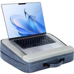 Portable Laptop Lap Desk Cushion - Blue and Gray,new